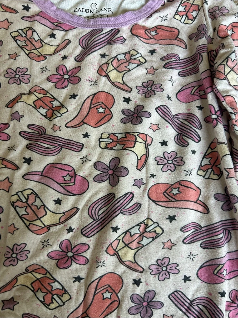 Caden Lane Pink & Purple Bird Print Two-Piece Pajama Set